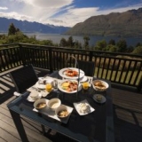 Hidden Lodge Breakfast on Balcony Cecil and Remarkables Views (2)