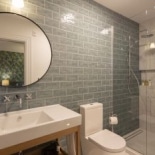 stone bathroom wall