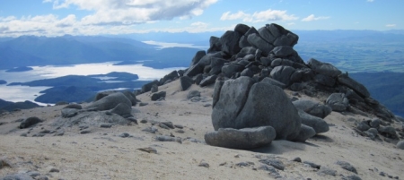 Looking north towards Lakes Manapouri, with Te Anau beyond