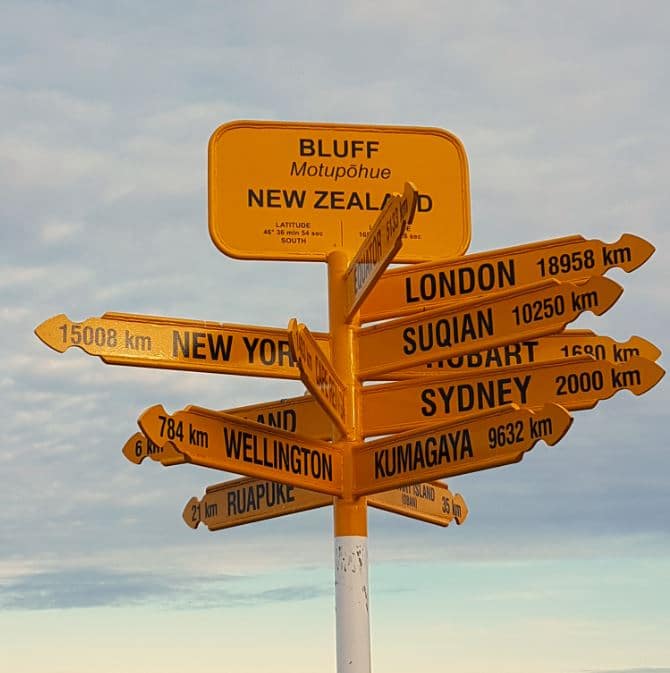Bluff Sign Post